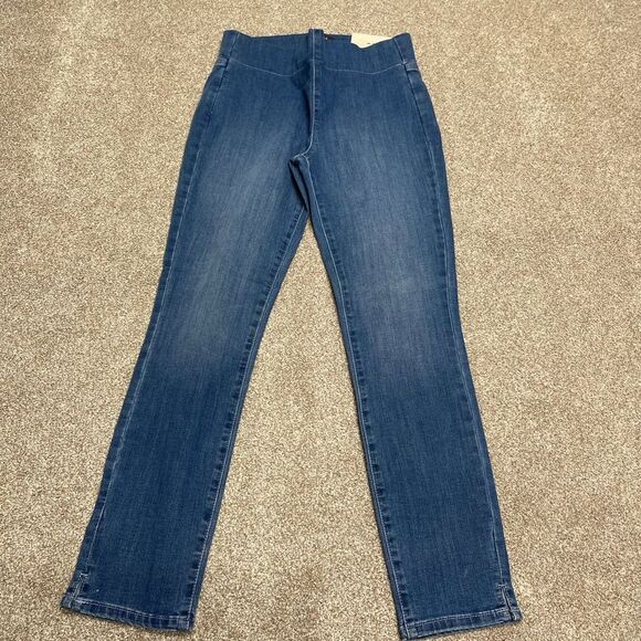 NYDJ womens pullon skinny cool embrace jeans sz 0 dark wash stretch denim nwt - Picture 3 of 12